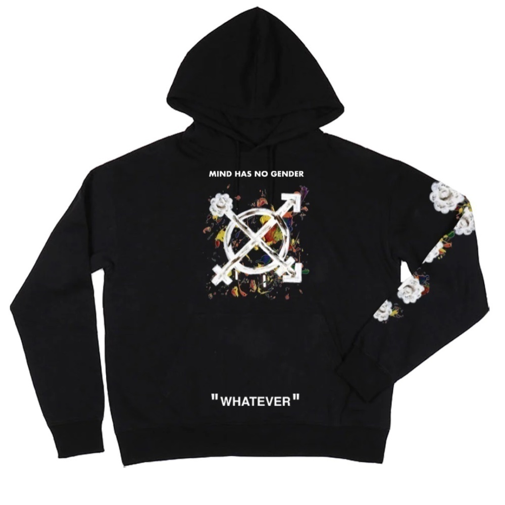 Urbancoolab Mind Has‎ No Gender Black Streetwear Hoodie - Size M